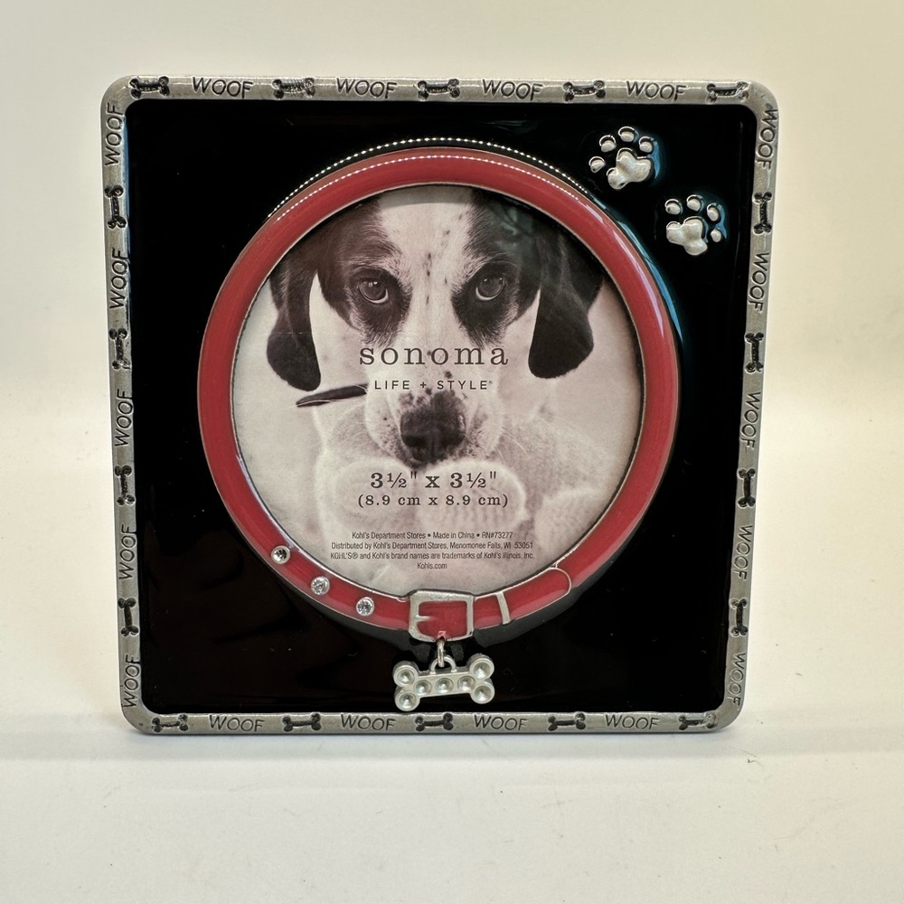 Sonoma Life + Style Dog Picture Frame - Red 3.5”X3.5”